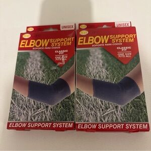 2 Elbow Elastic Compression Sleeve Elbow Brace Tennis Arthritis Bursitis Relief
